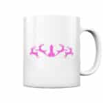 Hirsch Muster 2 Pink - Tasse glossy