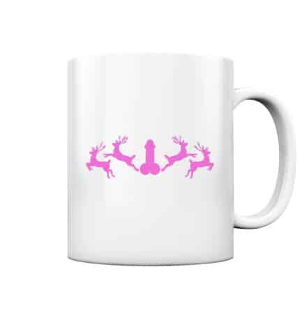 Hirsch Muster 2 Pink - Tasse glossy