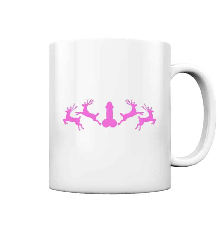 Hirsch Muster 2 Pink - Tasse glossy – Bild 1